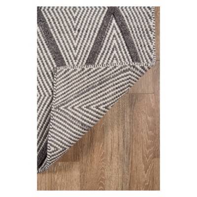 Handmade Woolen Comfort 60" Rectangular Blue Diamond Rug