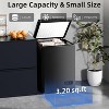 ZAFRO 3.5 Cu.Ft Chest Freezer with Removable Basket and Bottom Defrost Water Drain Freestanding Top Open Door, Deep Freezer , Black - 3 of 4
