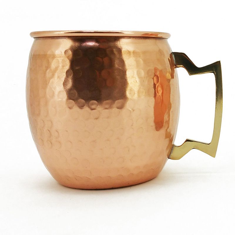 Set of 2 Modern Home Authentic 100% Solid Copper Hammered Moscow Mule Mug - Handmade in India, 2 of 5