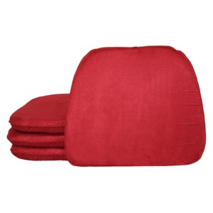 Deep Red Brentwood Faux Suede Chairpad (4 Pack)