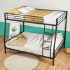 TiramisuBest Black Twin over Twin Metal Bunk Bed - Ideal for Kids and Adults, Low-Profile Design with Ladder and Guardrails for Climbing - 2 of 4