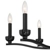 Franklin Iron Works Norwell Semi Gloss Black Chandelier 27 1/2" Wide Modern Industrial Candle 6-Light Fixture for Dining Room - 3 of 4