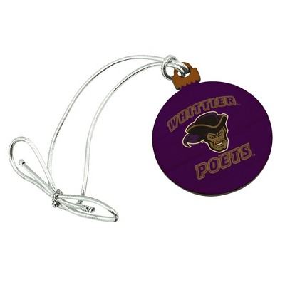 Whittier College Poets Logo Mini Small Tiny Wood Christmas Tree Holiday Ornament