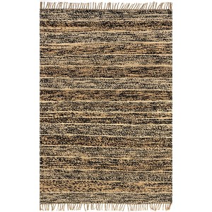 Nuloom Julane Striped Jute Tassel Indoor Area Rug, 5' x 8', Dark Gray - 1 of 4