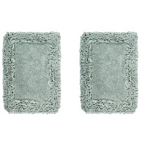 Shaggy Border Collection 2-Piece Bath Rug Set 100% Cotton Tufted Weave Ruffle Border Pattern Bathroom Rug for Machine Washable Bathmat - 1 of 4
