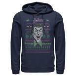 Men's Batman Ugly Christmas Joker Laugh Pull Over Hoodie