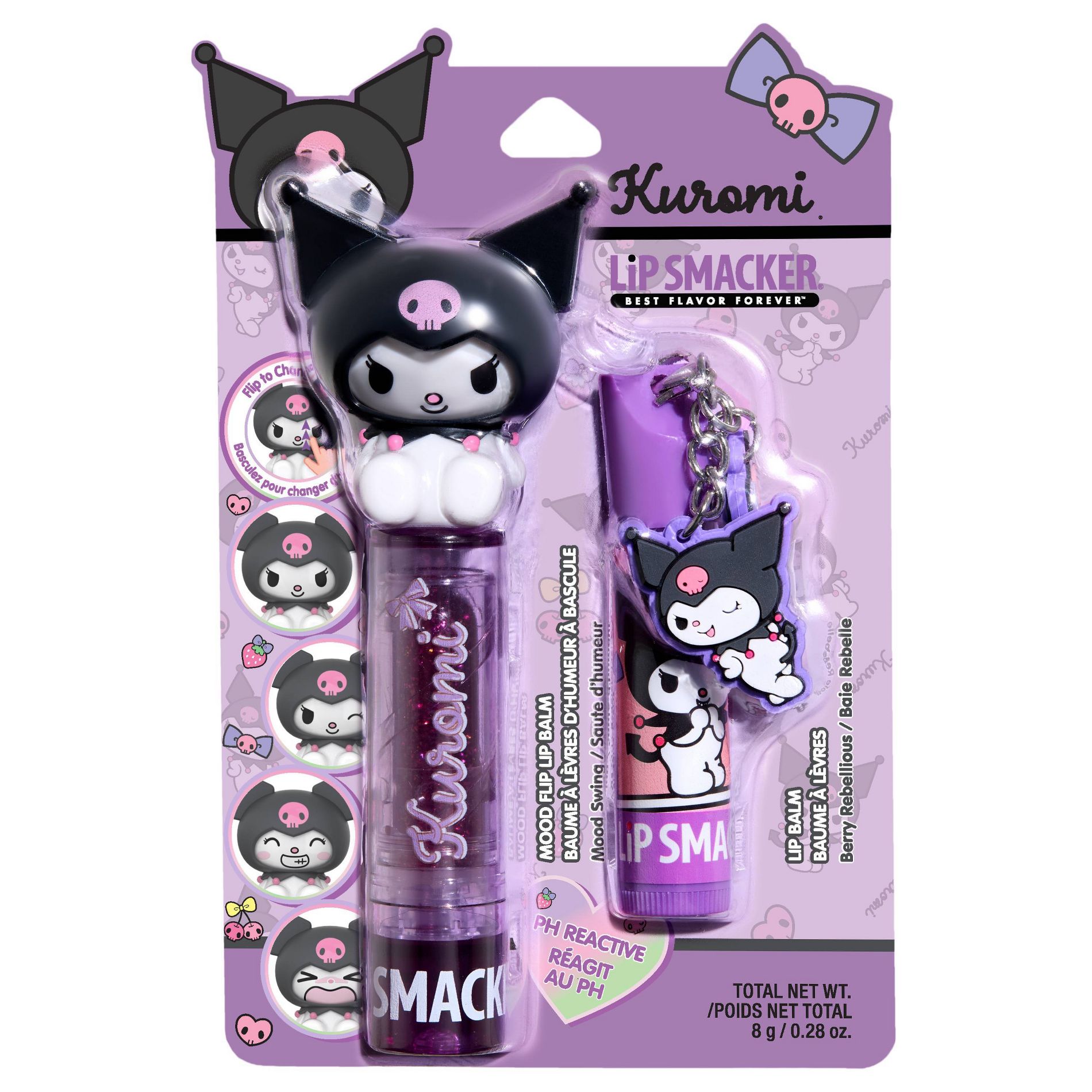 Lip Smacker X Hello Kitty & Friends Mood Flip Balm Duo - Kuromi - 2ct