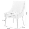 UNISOAR Dining Chair Velvet Upholstered Side Chair with Brushed Gold Leg - 3 of 4