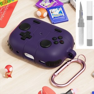 HTUTWOO Airpods Pro 3rd Soft Silicone Protective Case Game Player Design  with Keychain for Kid Men and Women - 1 of 4