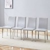 Dining Chair Set Of 4,PU Dining Chairs With Metal Legs,Armless Dining Chairs,Dining Chairs For Dining Room,Living Room-Cuddlewood - 3 of 4