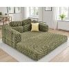 AMERLIFE Foldable Sofa Bed with Plush Faux Fur, Convertible Floor Couch, No Assembly - 2 of 4