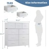 SKRAN 9-Drawer Dresser, Fabric Storage Tower For Bedroom, Tall Chest Organizer Unit With Fabric Bins, Steel Frame, Wood Top, Easy Pull Handle - 3 of 4