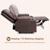 PU Leather Power Lift Recliner Chair, Adjustable Furniture for Back, Legs w/ 3 Positions, Side Pocket ( 22" Seat Width+Cup Holders) - 4 of 4