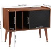 Record Player Stand with Charging Station, Large Storage Space Holds Up to 300 Albums, Turntable Stand, Record Player Table End Table - 2 of 4