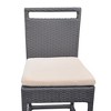PAGED Patio Dining Chairs Aluminum Frame Swivel Outdoor Chair with Cushions for Poolside, Balcony - 3 of 4