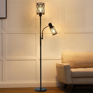 Aortzio 72"H Modern simple Metal Floor Lamps with Adjustable Reading Lamp - 1 of 4