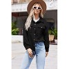 Zeagoo Women's Button Down Shacket Jacket - Casual Long Sleeve Oversized Shirt with Pockets for Spring Fall - 3 of 4