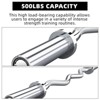 COZONY 47" EZ Curl Barbell for Biceps & Triceps, Chrome, Fits 2" Plates, Includes 2 Spring Collars - 3 of 4