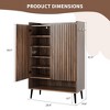 Large Shoe Cabinet with 2 Doors, 6-Tier Entryway Shoe Storage Cabinet with Adjustable Shelves - 2 of 4