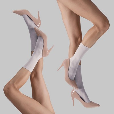 LECHERY Women's Lustrous Silky Shiny Sheer Dress Nylons Stockings Socks (2 Pairs)