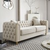 NicBex Modern 3-Seat Luxury Tufted Design Sofa Couch for Living Room,Bedroom,Velvet Upholstered Lounge Settee Sofa with Deep Cushions - 4 of 4