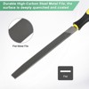 Unique Bargains Flat Metal File High Carbon Steel PVC Grip Handle Hand Files W PVC Grip - 2 of 4