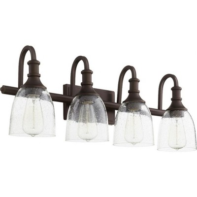 Quorum Lighting Richmond Glass 4-Light Oiled Bronze Vanity Fixture