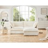 Oversized 83.4" Corduroy Slipcovered L-Shaped Modular Sectional Sofa with French Edges and Removable Covers - 2 of 4