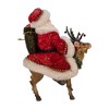 Kurt Adler 11.5" Fabriche Santa on Reindeer - image 3 of 4