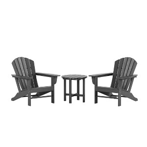 WestinTrends Dylan HDPE Outdoor Patio Adirondack Conversation Set (3-Piece) - 1 of 4