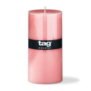 tag Color Studio 3X6 Pillar Pink Smokeless Paraffin Wax Burn Time 85 Hours - 1 of 1