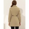 Allegra K Women's Collar Long Sleeve Single Breasted Winter Long Coat - 4 of 4