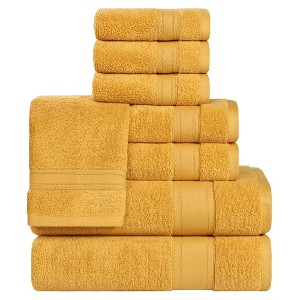 Classic Zero Twist Cotton Medium Weight Ultra-Soft Absorbent Towel Set by Blue Nile Mills - 1 of 4
