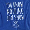 Game Of Thrones You Know Nothing Jon Snow Adult T-Shirt - 2 of 4