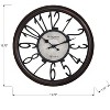 Cesicia 16" Round Wall Clock, Antique Brown, Home Decor - 2 of 4