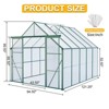 CAVINAS Polycarbonate Greenhouse with UV Protection Walk-in Storage Shed with Adjustable Vent Window - 3 of 4