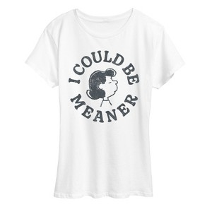 Women's - Peanuts - I Could Be Meaner Lucy Short Sleeve Graphic T-Shirt - 1 of 4