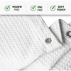 Creative Scents White Waffle Shower Curtain with Line - 4 of 4