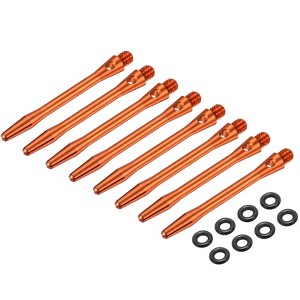 Unique Bargains 2BA Thread Aluminum Dart Shafts with Rubber Rings for Steel Tip 8 Pcs - 1 of 4