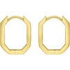 14k Yellow Gold 14mm Hexagon Hoop Earrings - 3 of 4
