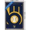 Trends International MLB Milwaukee Brewers - Logo 25 Framed Wall Poster Prints - 3 of 4