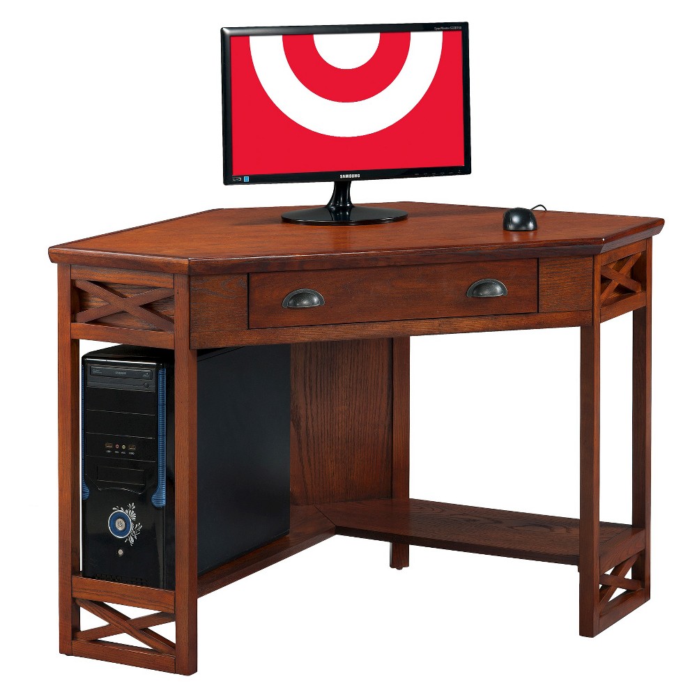 UPC 091037498922 product image for Corner Desk Oak - Leick Home | upcitemdb.com