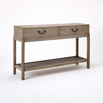 Brandeis Woven Console Table Brown - Threshold™ designed with Studio McGee