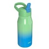 Zak Designs 14 fl oz Double Walled Stainless Steel Tranquility Insulated Straw Bottle - 4 of 4