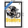 Trends International NFL Pittsburgh Steelers - Drip Helmet 20 Framed Wall Poster Prints - 3 of 4