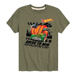 Boys' - Hot Wheels - Valentine's Drive to Win Short Sleeve Graphic T-Shirt - 1 of 4