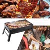 VisioGear Portable BBQ Grill, Foldable Charcoal Grill for Camping, Garden, Outdoor Travel, Black, 17.7"*10"*11" - 4 of 4