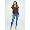 WEST K Women's Leah V Neck Short Dolman Sleeve Front Knob Blouse - 4 of 4