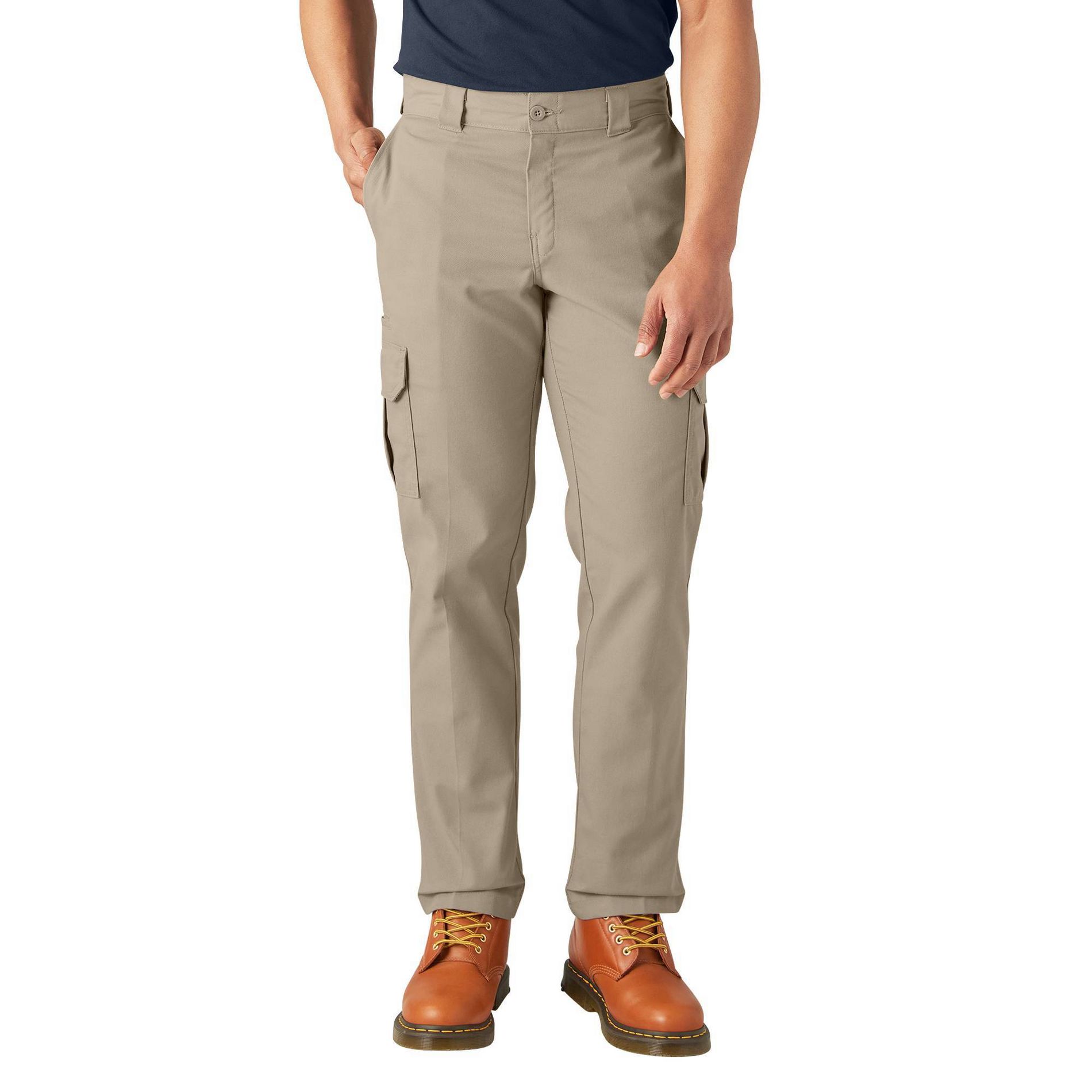 Dickies Men's Twill Stretch Cargo Pants - Khaki 36x32: Polyester Regular Rise