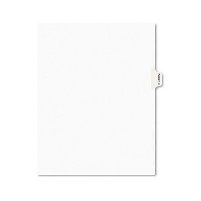 Avery-Style Preprinted Legal Side Tab Divider Exhibit X Letter White 25/Pack 01394